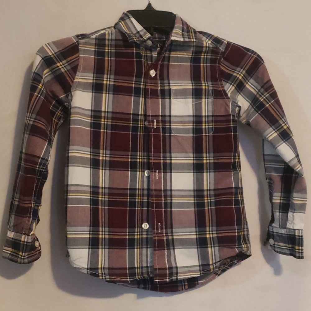 Children's place big kids boys plaid shirt